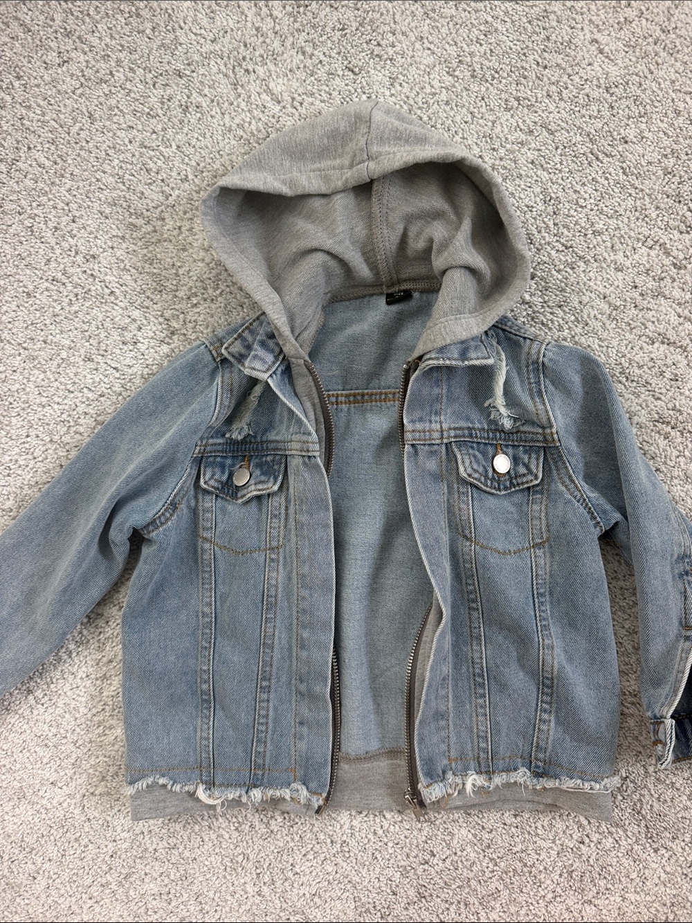 Toddler boy hooded jean jacket, 4T